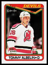 1990-91 O-Pee-Chee Tommy Albelin #323 New Jersey Devils