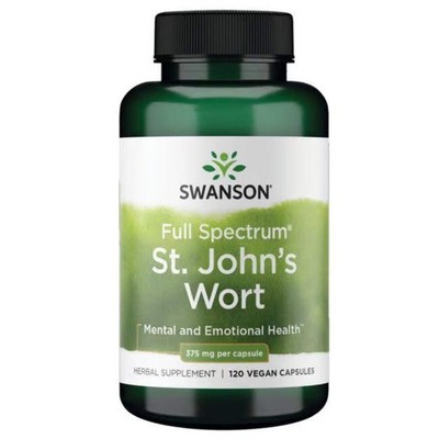 Swanson Johanniskraut Kraut 375 mg - 120 vegane Kapseln