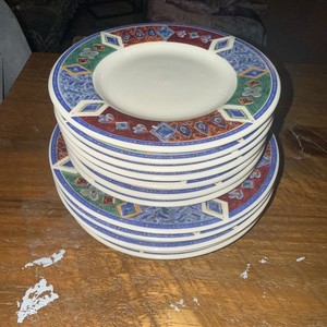 Sakura Majesticware 7 Bread & 5 Salad Plates Royale Stoneware Vintage 1996 Set