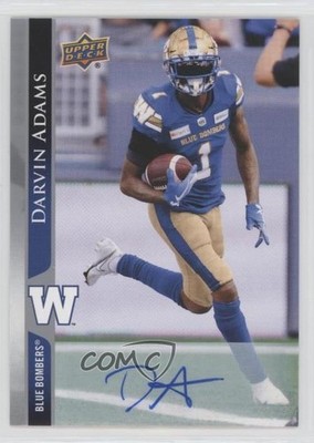 2021 Upper Deck CFL Auto Darvin Adams #185 Auto 0u2j