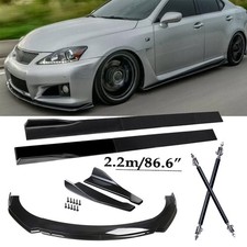 Front Bumper Rear Lip Chin Spoiler Gloss Black For Lexus Is250 Is350 Side Skirt