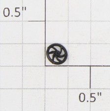 Roundhouse 70308 HO Black Plastic Brake Wheel