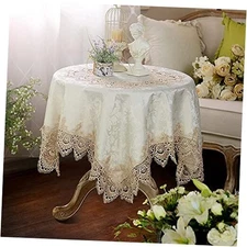  Lace Small Table Cloth Fall Christmas Macrame 51" x 51" (Square) Light Brown