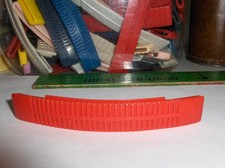 Vintage Red Replacement Lunchbox-Plastic Double Ribbed Handle-Fits Most oF Boxes