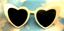 Retro White Heart Sunglasses Cat Eye White Heart Shaped Sturdy, Cute Accessory  