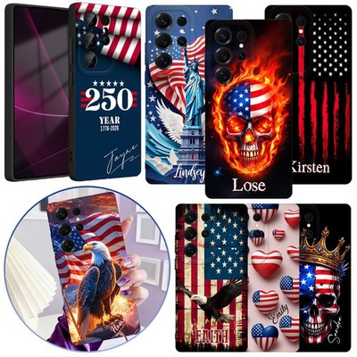 For Samsung S26+ S25 A36 A16 Star Stripe Banner Customized Soft Phone Case Cover