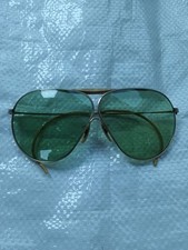 1950s AO Gold Filled 1/10 12KGF Aviator Sunglasses Green Glass Cable Temple