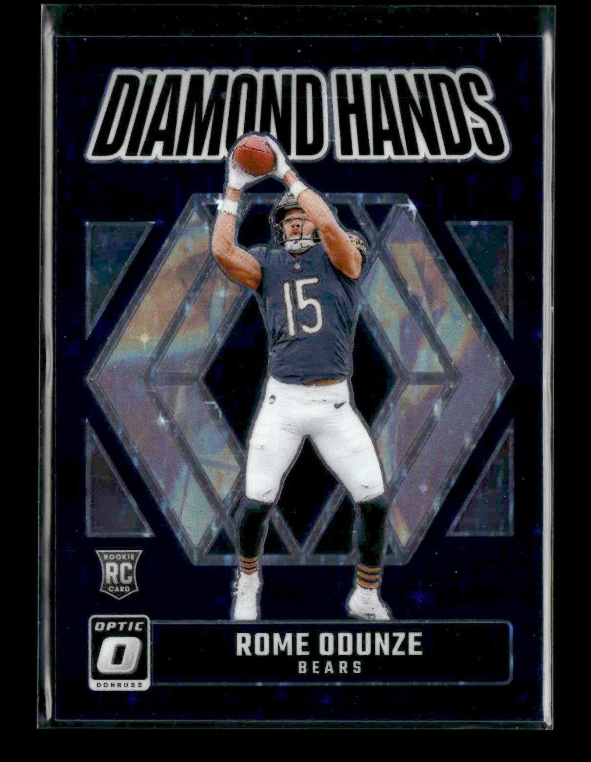 Rome Odunze 2024 Donruss Optic RC Purple Stars 18/25 Diamond Hands [cikeF31
