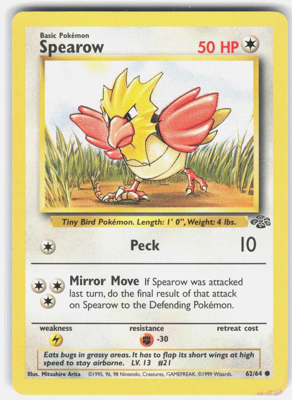 Spearow Common Base Set 2 092/130 NM