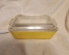 Vintage Yellow Pyrex 0503 Refrigerator Casserole Dish & 503-C Ribbed Lid