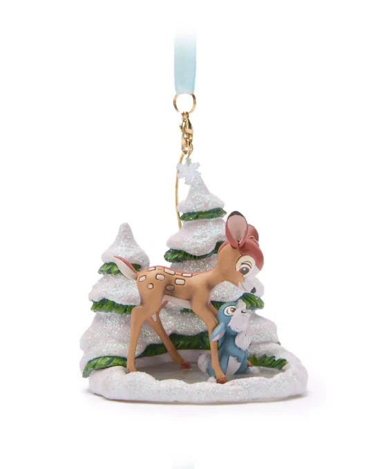 AUTOMATE DE NOEL BICHE BLANCHE DEBOUT POUR DECORATION DE VITRINE