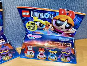 SET of 2 LEGO Dimensions "THE POWERPUFF GIRLS" Team Pack [71346] NEW