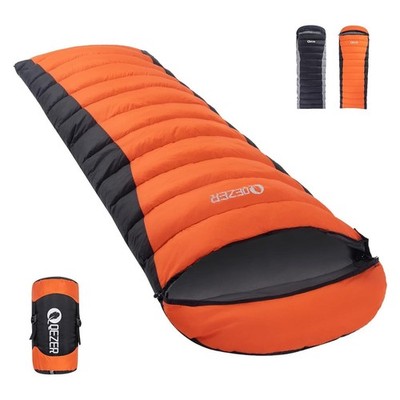 Sleeping Bag 600 Fill Power Down 1500g Cold Weather Compact Ultralight QEZER