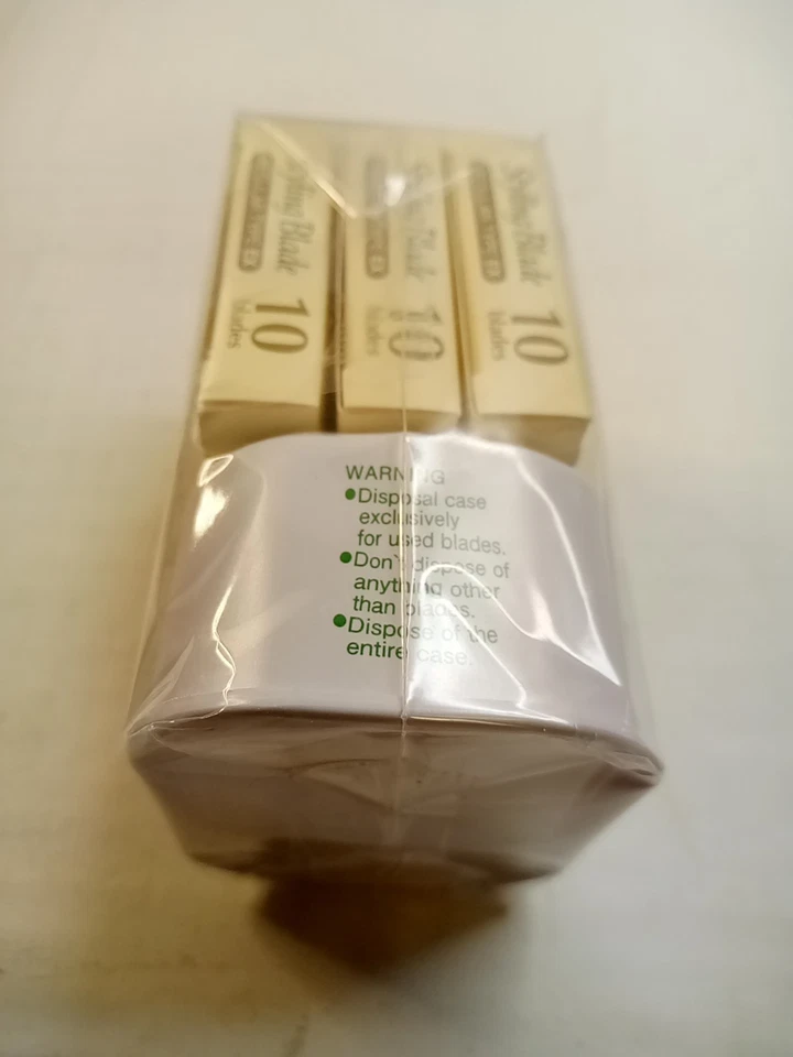 3 lâminas de barbear estilo penas substituição 10 pacotes caixa de descarte total 30 - Imagem 4 de 4