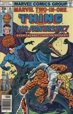 Marvel Two-In-One #36 FN; Marvel | the Thing Mr. Fantastic - w/Bag+Board