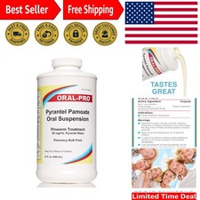 Pyrantel Pamoate Liquid 50mg/mL - 32 oz Detoxifying Pinworm Treatment in Vanilla