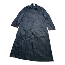 Vintage Military Trench Coat Dark Navy Blue 38L Raincoat Outerwear