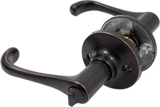 LEVER HANDLE, MEMPHIS PRIVACY BED/BATH, VINTAGE BRONZE, STONE HARBOR HL540940