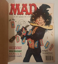 MAD MAGAZINE NUMBER 330 SEPTEMBER 1994 EDITION. HEAD BANGER