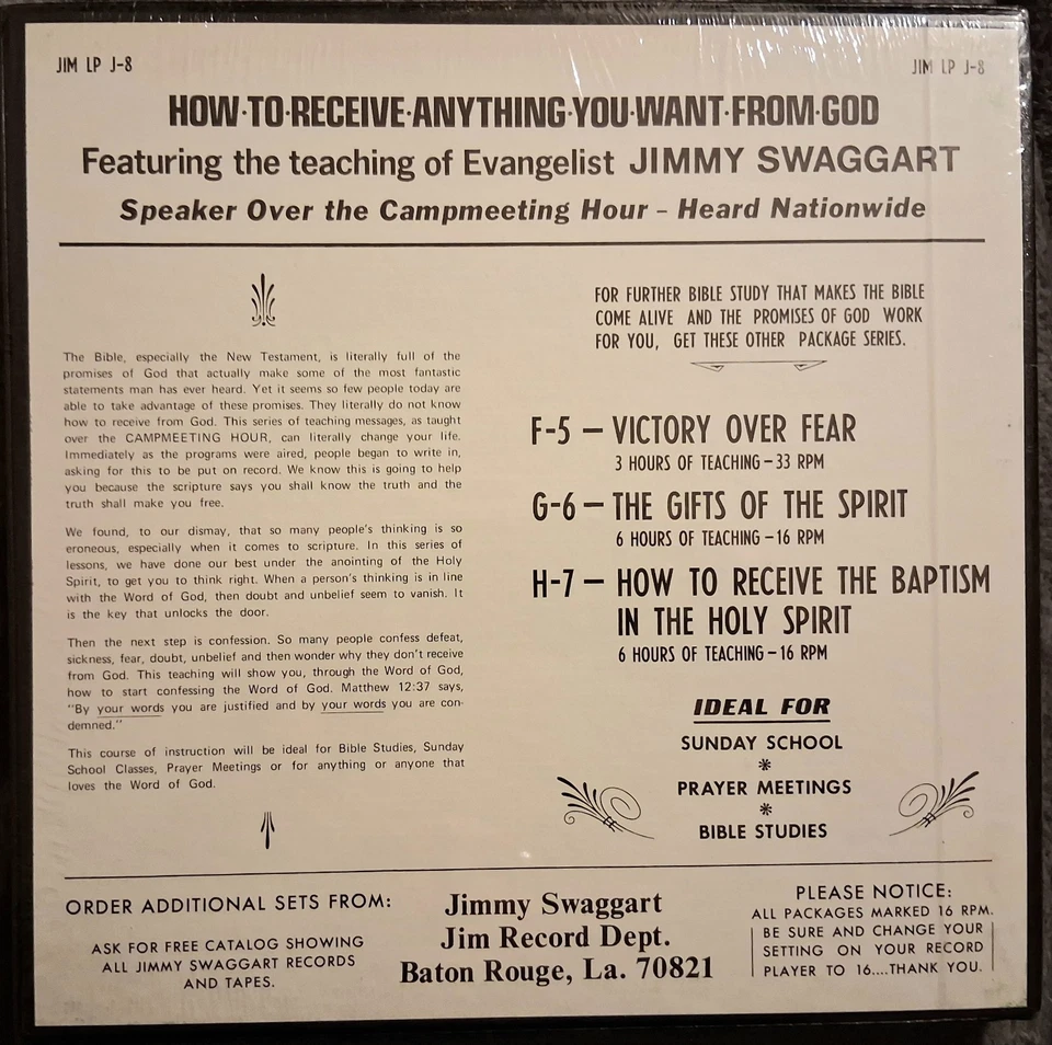 JIMMY SWAGGART, 10-LP's (Sealed). - Image 3 of 4