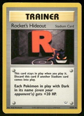 Pokemon Tcg Rocket's Hideout #63 Pokemon Neo Revelation LP