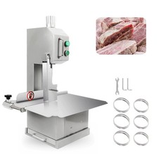 Electric Meat Bone Saw Machine Commercial Frozen Meat Bandsaw Cut Butcher 6Blade