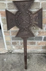 Confederate  CSA Cast Iron Maltese Cross Grave Marker Honor Plaque Civil War