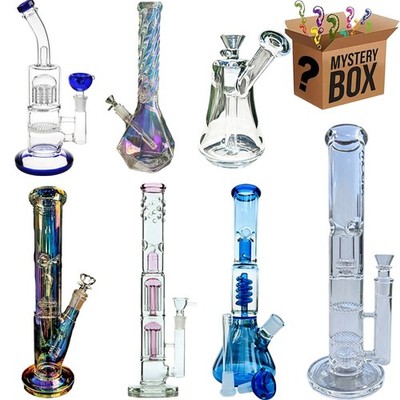 Glass Bongs Blind Box Percolator Hookahs Surprise Boxes Smoking Water Pipes Box