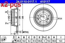 X2 PCS BRAKE DISC 24.0110-0117.1