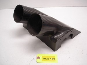 NASCAR CARBON FIBER DRY SUMP OIL COOLER AIR DUCT 9" x 12" DUAL 3.75" HOSE PORTS