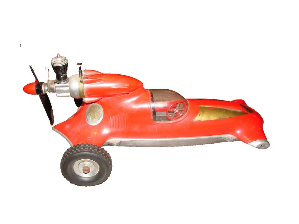 Vintage Thimble Drome Gas " Prop Rod" Red Race Tether Car AS/IS No Front Wheels - Image 4 of 4