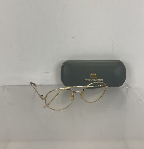 Seiko H-004 Goldtone Metal Bow Detail Oval Eyeglasses Frames