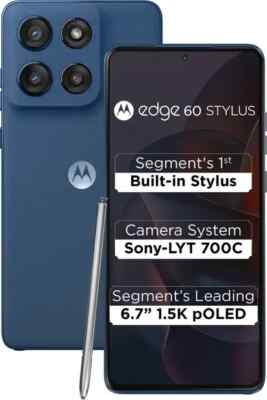 MOTOROLA Edge 60 Styls-Factory Unlocked Dual SIM -256GB Storage 8GB RAM-NFC-Sea