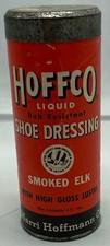 HOFFCO Liquid Shoe Dressing Smoked Elk with High Gloss Lustre - 1940s vintage