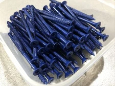 (100) 3/16 x 3-1/4" Philips Head Masonry Concrete Screw Tapcon Anchor Blue