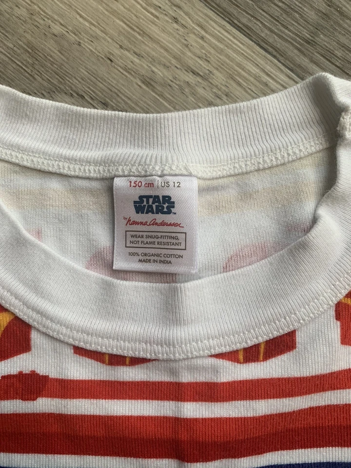 Camisa manga corta Hanna Andersson Star Wars 150 cm EE. UU. 12 rojo amarillo azul pijama Foto 2 de 3