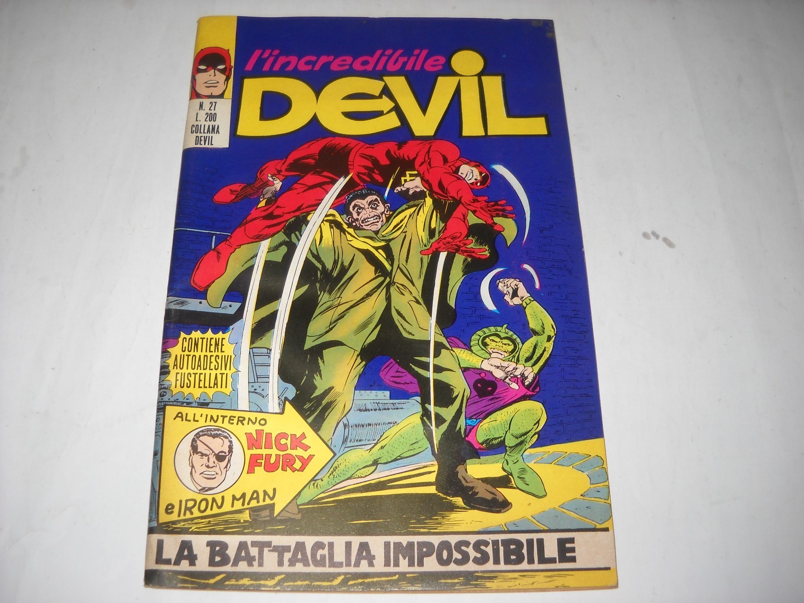 DEVIL # 27 CON ADESIVI ALLEGATI EDITORIALE CORNO 1971 GADGET !!! Zapewnienie jakości, Nowość