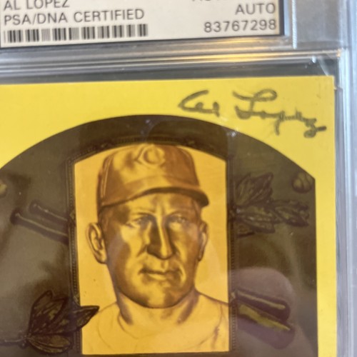 Al Lopez 1964 Yellow HOF Signed Autographed Postcard Baseball PSA DNA - Picture 2 of 12