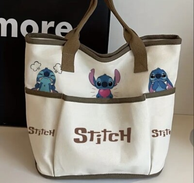 SALE Stitch Canvas Schultertasche, Beuteltasche, Geburtstagsgeschenk, Schule, Alltag, Reise