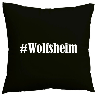 Kissenbezug #Wolfsheim I love Wolfsheim Schwarz 141412