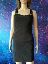❤️ Size 10-12 BNWT ATMOSPHERE black bodycon sexy party club mini dress 411