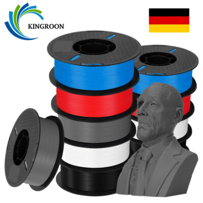 Kingroon PETG High Speed Filament 1KG 1.75mm 3D Printer Bundles Spool Multicolor