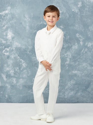 Niños Comunión Traje De Primera Comunión Bautizo Traje Blanco Traje Blanco  primera Comm | eBay