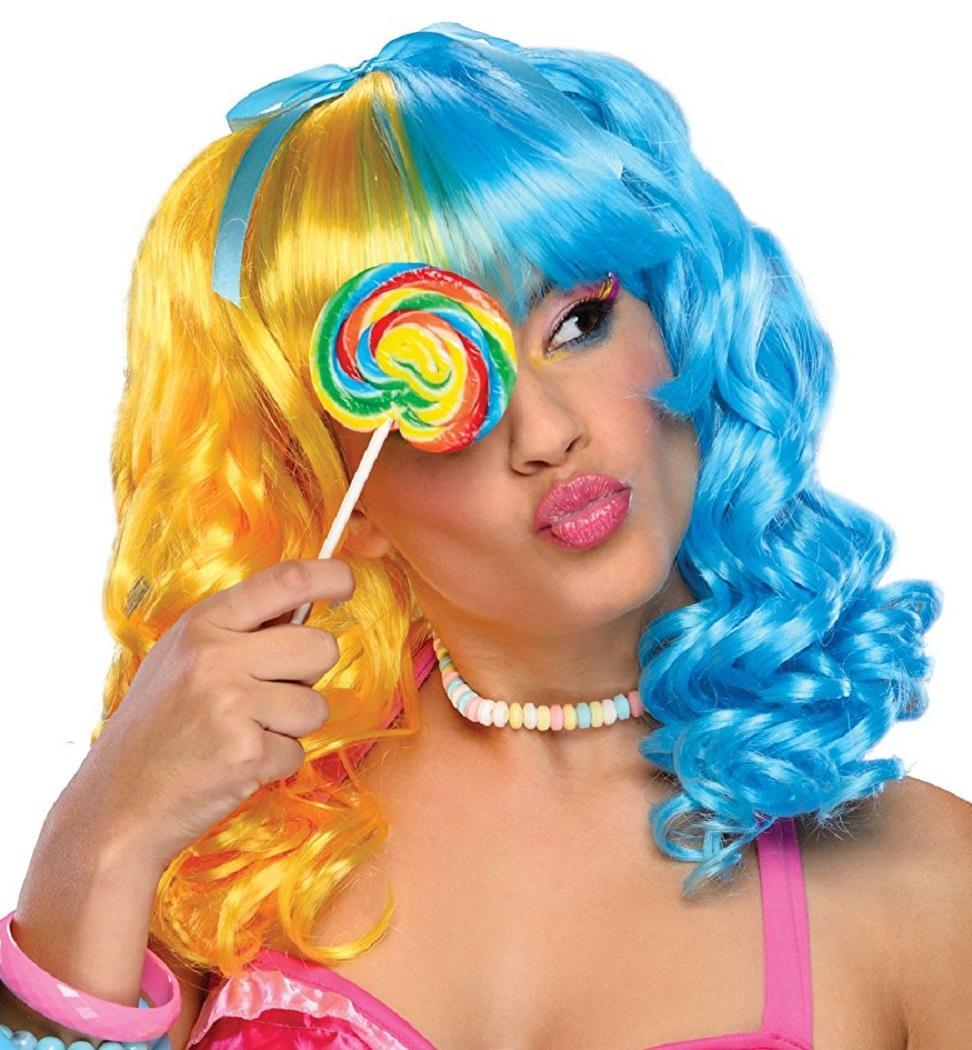 Lollipop Wig Candy Girl Fancy Dress Halloween Adult Costume Accessory  COLORS