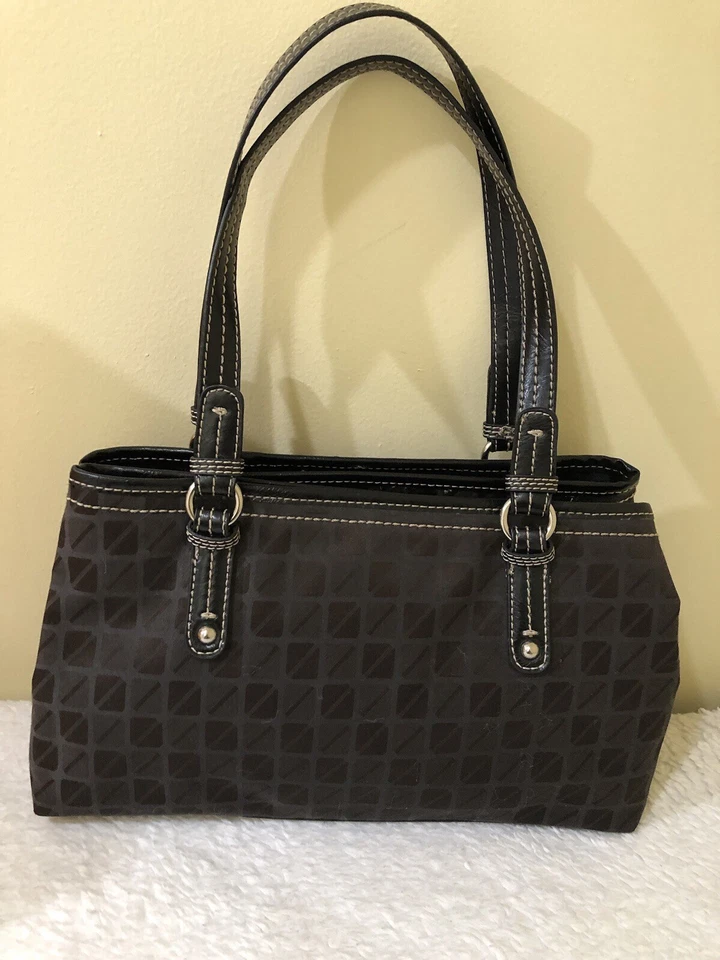 Nine & CO. Bolso de mano para mujer. Marrón y negro Foto 2 de 4