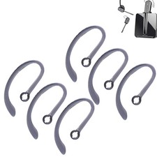 6 pcs. Small Plantronics Gray Earhooks/Earclip for SAVI CS540 W740 W745 W440