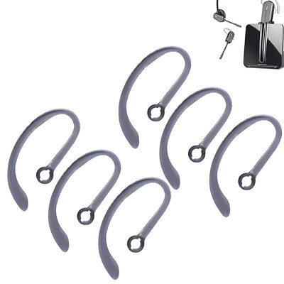 6 pcs. Small Plantronics Gray Earhooks/Earclip for SAVI CS540 W740 W745 W440