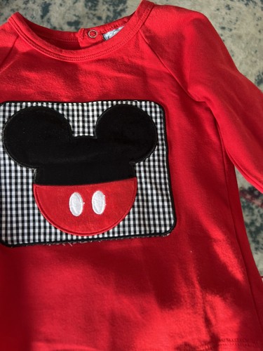 9 Month Three Sisters Mickey Mouse Ears Outfit Shirt Pants NWT - Picture 2 of 2