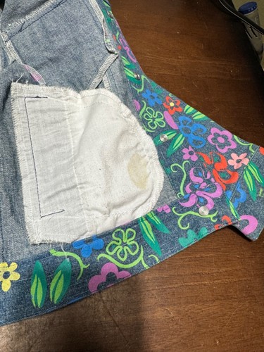 Girls Levi's SAMPLE Jean Jacket size 5 flower Levi **READ** (Lot A) - Picture 9 of 10