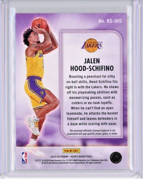 2023-24 NBA Hoops Rise n Shine Relic #RS-JHS Jalen Hood